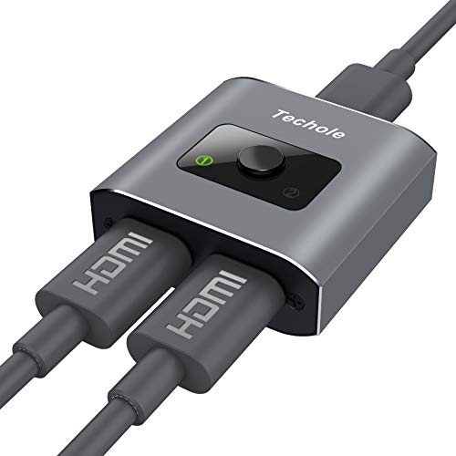 HDMI Switch 4K HDMI Splitter-Techole Aluminum Bi-Directional HDMI Switcher 2 Input 1 Output
