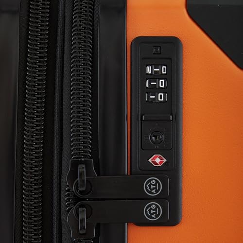 Image of Wrangler ATG Alpine 22 inch Expandable Rolling Hardside Carry-On Luggage, Blazing Orange