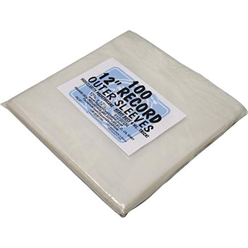(100) 12" Record Outer Sleeves - Extra Heavy Duty 4 Mil Thick