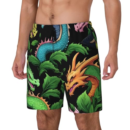 Pantalones cortos de natación para hombre con estampado casual 2