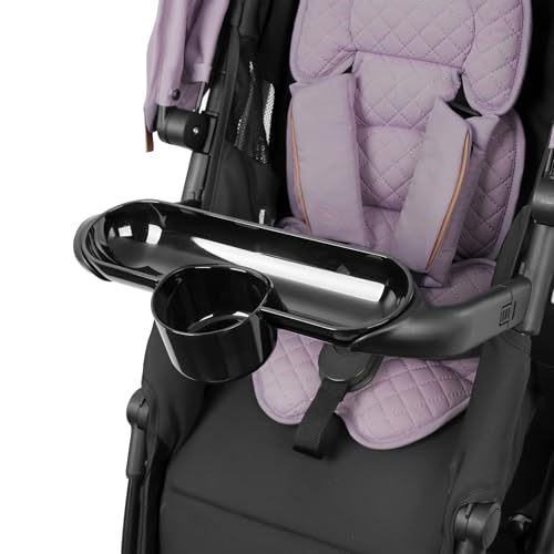 Image of Evenflo Shyft Intuiti+ Travel System Featuring Revolve180 LiteMax NXT Preemie and Infant Car Seat with SensorySoothe and Green & Gentle (Agate Purple)