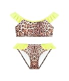 POWER FLOWER Mädchen Badeanzug Zwei Teile Bikini Sets Tankini Sets Schwimmanzug für Mädchen 4 12 Jahre (2 4Years, LA701 Yellow)