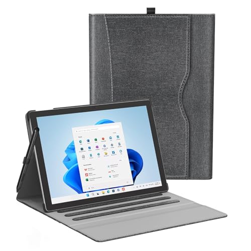 SSSGRGB Hülle für Microsoft Surface Pro 11/10/9/8 Verschiedene Betrachtungswinkel mit Stylus-Halterung und Tasche kompatibel mit Tastatur und Dockingstation Schwarz