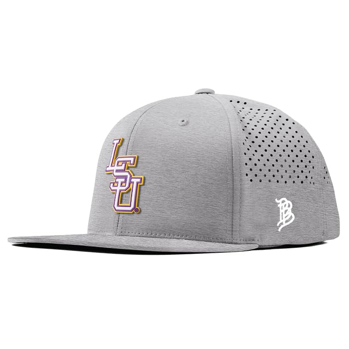 Branded Bills Officially Licensed x LSU Tigers Flat Performance Collection Baseball White PVC miniatura 1