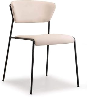 Scab Design Lisa Silla Patas barnizada Antracita y Asiento in ecopiel Color Arena