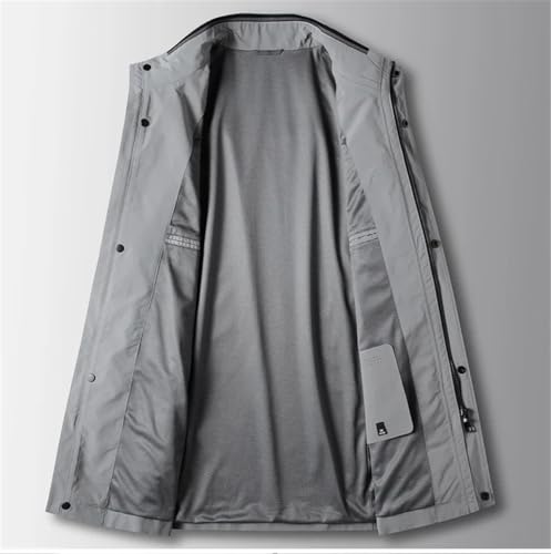 Disimlarl Men Thicked Business Coat Solid Zipper Stand-Up Collar Jacket Formal Slim Fit Casual Jackets3