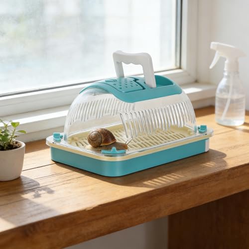 Caja de cría para caracoles de plástico transparente con ventilación para balcón 6