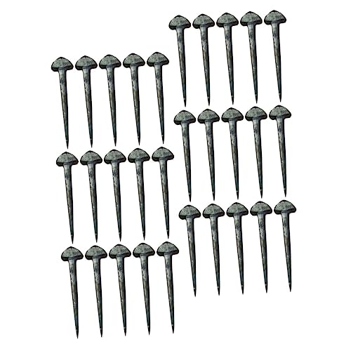 FUNOMOCYA 50pcs Hoof Nails for Horseshoe Making Farrier Nails Metal Horseshoe Mails Easy Install Portable Tool Kit