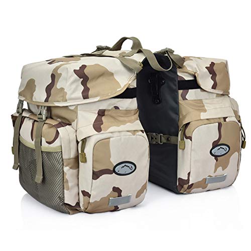 armine88 Sacoche de vélo 50 l pour porte-bagages de vélo, sac de siège arrière de vélo avec crochet réglable, sac de selle étanche multifonction 3 en 1