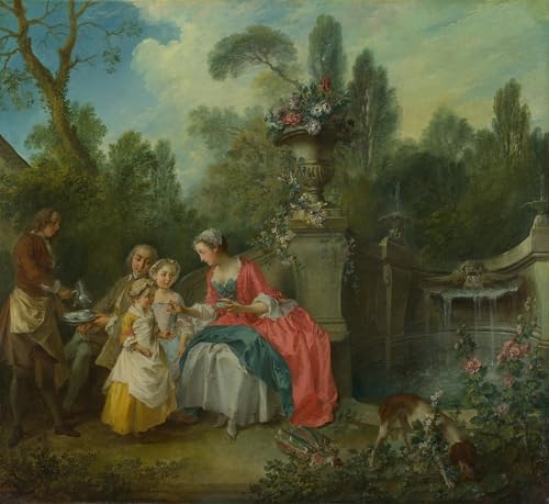 Tableau sur toile SERENDIPITP par Nicolas Lancret pour décoration de chambre 60x90cm