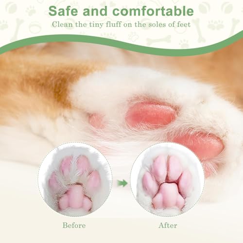 Image of TecoKart Dog Cat Trimmer for Paw with USB Rechargeable and Low Noise, Dogs Hair Cutting Machine with LED Light for Small Spots - Green