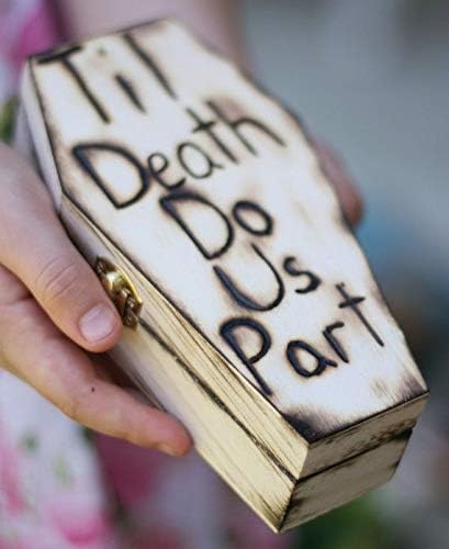 Miniatura 6 de Creative Hobbies Caja grande de ataúd de Halloween de 12 pulgadas, caja rellenable con bisagras para decoración de Halloween, recuerdo de fiesta,