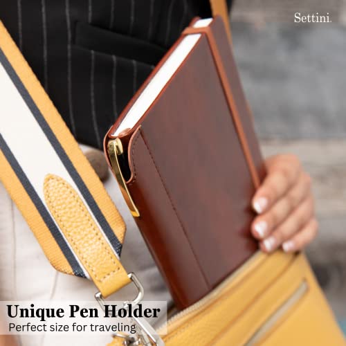 Settini Tree Of Life Journal Gift Set - Vegan Leather Hardcover, Unique Pen Holder, Lined, 192 Pages, 6" X 8.5" - Includes Luxury Pen - Ideal For Writing And Travel - Durable And Sleek Design #TOP2