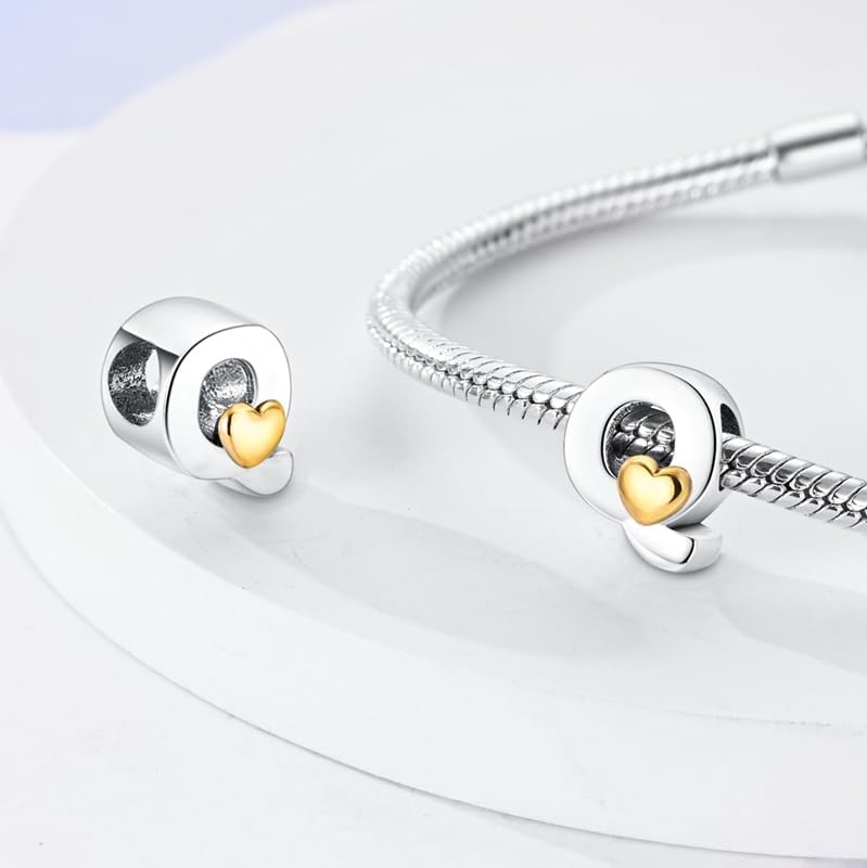 Pink Letter Charms 26 Initial Beads for Pandora Bracelet S925 Sterling Silver Charms Pendant for Women - Image 4