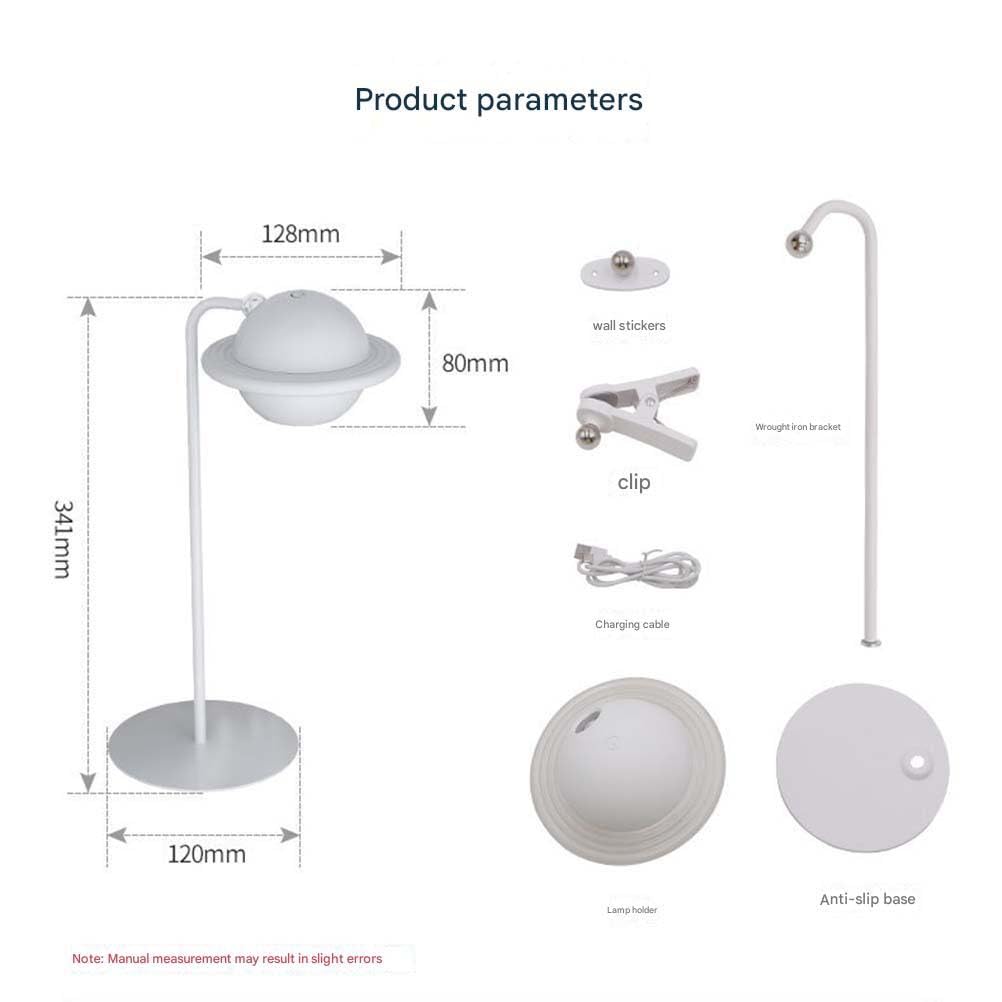 Lámpara de Noche de Madera Recargable, táctil, Regulable, giratoria, inalámbrica, magnética, para Lectura, con Clip para Libro Desmontable, Recargable por USB, para escri