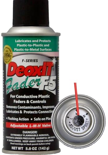 DeoxIT Fader F5S-H6 Spray Rejuvenates/Lubricates/Protects Faders Conductive Plastics & Carbon Controls 142g Pack of 1
