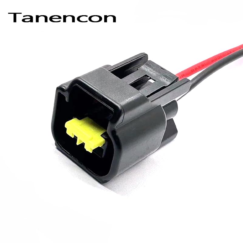 2 Pin Car Engine High Voltage Package Connector Ignition Coil Wire Harness Waterproof Plug for d Focus FW-C-2F-B FW-C-2M-B - (Color: Gold, Package: 20 Sets)