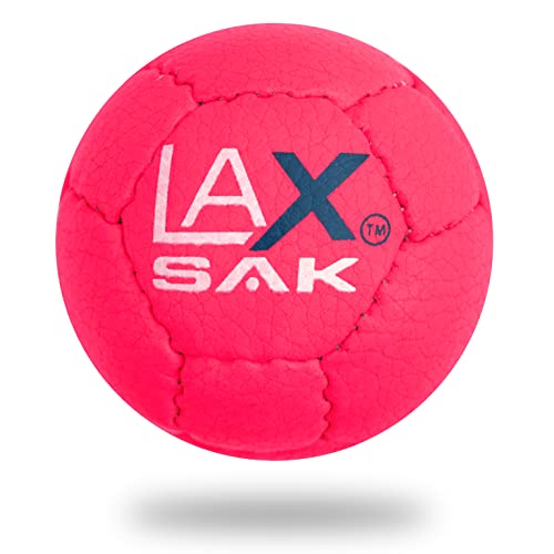 Lax Sak Soft Practice Lacrosse Balls - Same Weight & Size as a Regulation Lacrosse Balls, Great for Indoor & Outdoor Practices, Less Bounce & Minimal Rebounds - Pink, 12 Pack