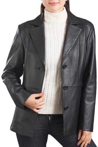 BGSD Women Crystal Lambskin Leather Blazer Jacket (Also available in Plus Size & Petite)2