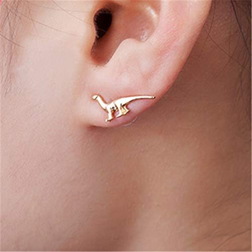 3 Pairs/Set Charm Post Stud Earrings Animal T-Rex Dinosaur Metal Stud Earring Wedding Engagement Jewelry Earrings for Women Men - Image 4