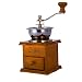 Molinillo de café Sairis Household, molinillo de mano, molinillo de café, molinillo de granos de café, aspecto antiguo, base de madera de acero inoxidable