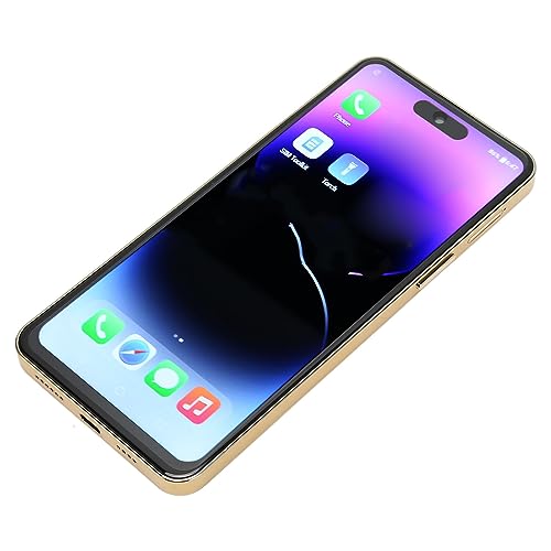 Aumotop Smartphone Inmersivo I14Promax, Teléfono Móvil Desbloqueado FHD Octa Core de 6,8 Pulgadas para Navegación Rápida por Internet (Oro)