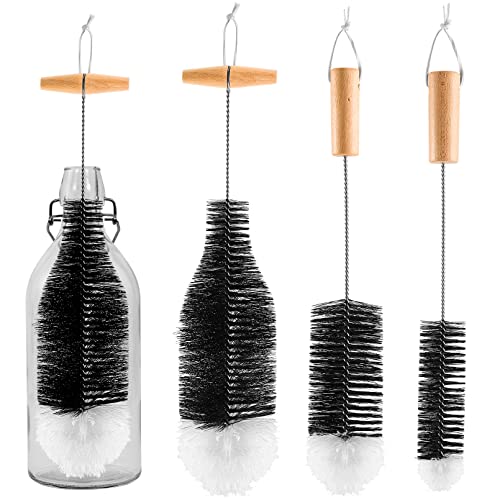 3er Set Flaschenbürste Sodastream,Flaschenbürste Lang,Schonende & Kratzfreie Reinigung Flaschenreiniger Bürste,Reinigungsbürste Flasche mit Baumwollkopf für Sodaflaschen Glasflaschen Babyflaschen Cover