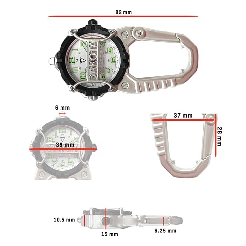 Image of Dakota Mini Clip Microlight, Quality Pocket and Fob Watch, Premium Durability Outdoor Gifts for Men, Use for Fishing Hunting, and More, LED Flashlight, Clip on Watch