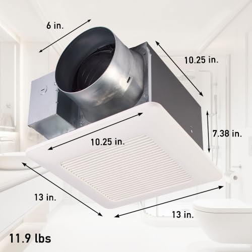 Panasonic FV-1115VQ1 WhisperCeiling Bath Fan, 110-130-150 CFM | Pick-A-Flow Airflow Selection, SmartFlow Technology, ENERGY STAR Certified, Flex-Z Fast Installation - image 2