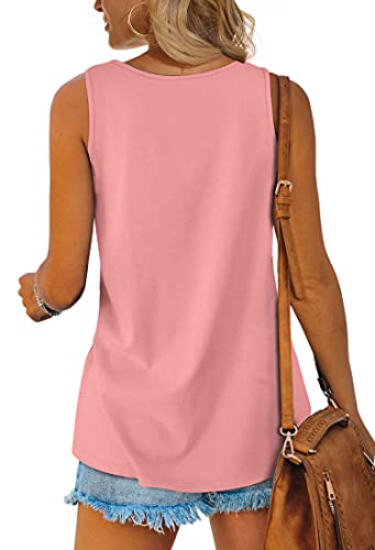 Ofeefan Summer Tank Tops For Women Soft Loose Fit Layer Tunic Shirts Coral Xl #TOP4