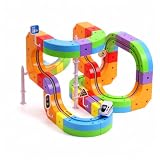 RuiDay Circuit Train Electrique Enfant, 3D DIY Magic Rail Cube Track Set