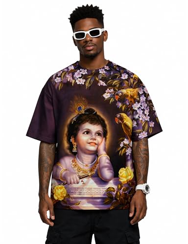 Image of STAND OUT All Over Printed Shiva, Krishna, Hanuman, Kali, Ram and Ravana, Ramayan, Bagavath Githa, Buddha Religious, Spiritual, Hindu Gods T-Shirts