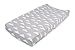 Mumby 180 GSM Soft Jersey Knit Cotton Changing Pad Cover Set, Grey and White, 3 Pack