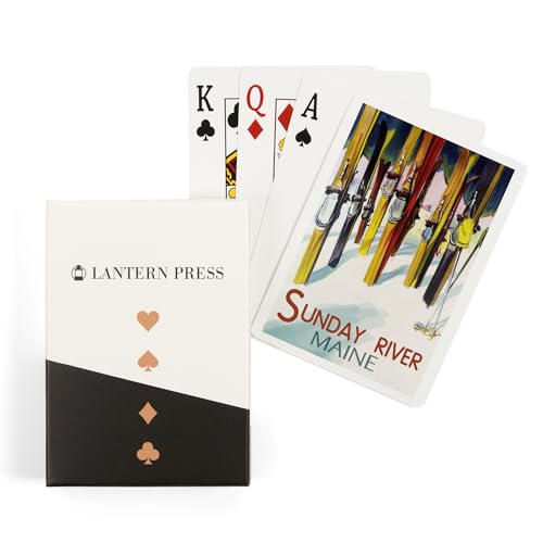 Lantern Press Baraja Poker 52 Cartas Coloridos Esquís