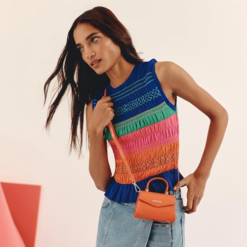 Image of Miraggio Roxie Top Handle Mini Sling Bag With Adjustable & Detachable Crossbody Strap | Crossbody Bag For Women Casual Holiday Look | Statement Bags For Women
