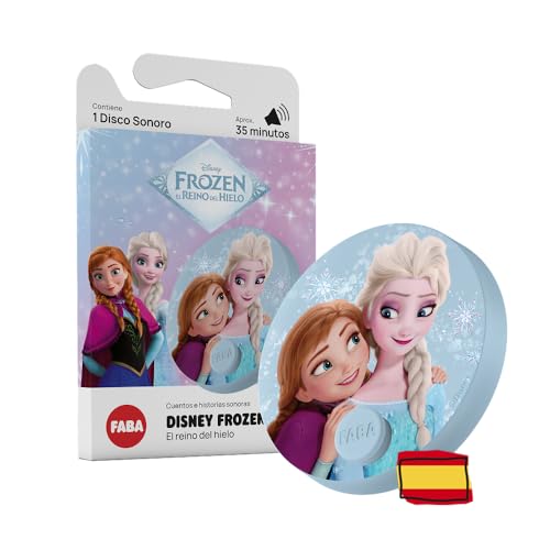 FABA Disco Sonoro Disney - Frozen El Reino del Hielo - Historias sonoras para niños 5-10 años, Reproducción con el Cuentacuentos y FABA+, Juguete Educativo, versión en español