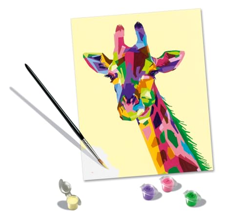 Ravensburger – CreArt Grand Format 24x30 cm – Girafe – Loisir créatif – Peinture par numéros – Adulte – Activité détente et créative – Dès 12 Ans – 28993 – Version française