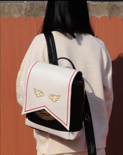 10L Cartoon Backpack for Women Synthetic Leather Flap Lolita Travel Backpack Embroidery Back Pack Casual Daypack Shoulder Overnight Bag3