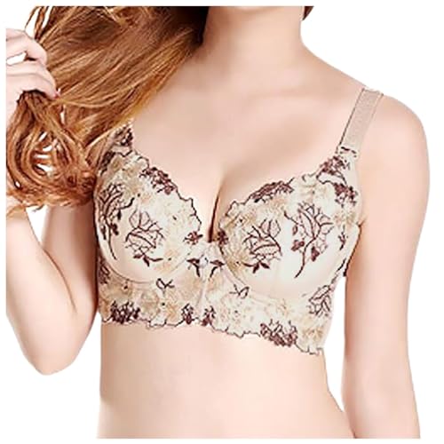 Soutien-gorge push-up pour en finir avec le manque de maintien, ajustement bleu brodé