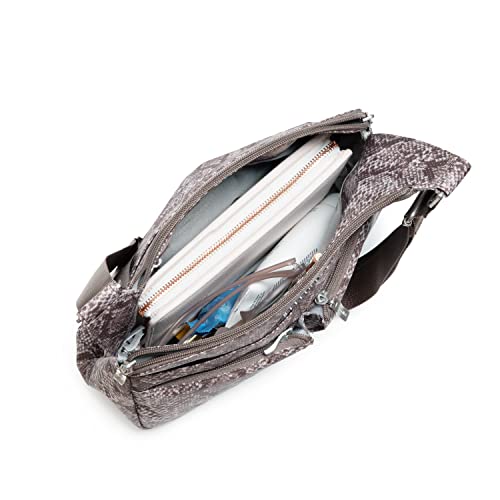 Image of Baggallini Crossbody Travel Bag 11x8.5 Lightweight Water-resistant Nylon Handbag