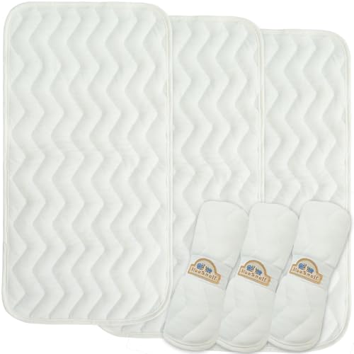 Image of BlueSnail Waterproof and Portable Baby Changing pad Liners 3 Count,14” x 27”(White)