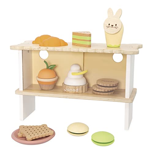 Janod, FSC Wood Cake Display Stand, 12 Wooden Accessories, Pretend Play Toy, FSC Wooden Toy, Imagination-enhancing, 3 Years + - Image 2