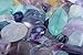 ZenQ 1 lb Fluorite Tumbled Stone Chips Crushed Natural Crystal Quartz Pieces