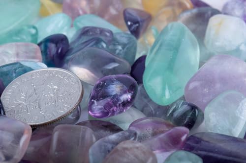 Image of ZenQ 1 lb Crystal Chips, Tumbled Stone Chips for Crafts | Polished, Undrilled Gemstones for Resin Art, Vase Filler, Plant Decor, Candle Making, and DIY Projects