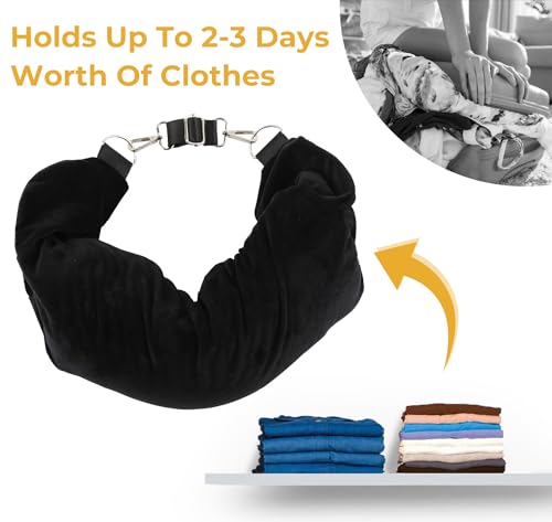 Image of Travel Pillow Stuffable with Clothes, Transforms Into Carry-On Luggage Without Excess Fees, Fits Up to 3 Days of Travel Essentials | Soft Velvet Neck Pillow Cover | Pillowcase Only | No Filler