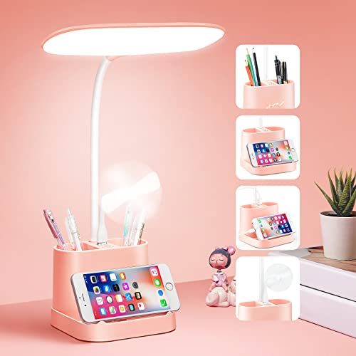 LED Desk Lamps for Home Office Women, 3 Modes 10 Dimmable 8W Desk Lamp with USB Charging Port, Rechargeable Pink Lamp Office Desk Accessories for Women, Cute Desk Accessories, Kawaii Desk Accessories LED Desk Lamps for Home Office Women, 3 Modes 10 Dimmable 8W Desk Lamp with USB Charging Port, Rechargeable Pink Lamp Office Desk Accessories for Women, Cute Desk Accessories, Kawaii Desk Accessories