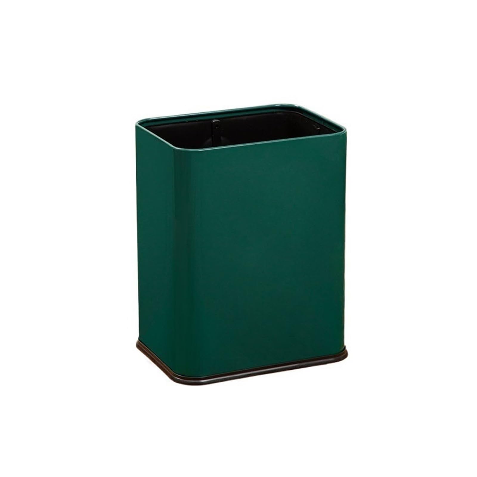 Z4T8M2K6G5 Waste Bin Open Top Trash Can, Stainless Steel Office Wastebasket with Liner, Waste Trashcans for Restaurant Restroom Trash Can(Green)