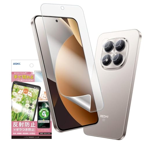 ASDEC �A�X�f�b�N �t�B���� REDMI Note 15 Pro 5G�p �M�����}�� �A���`�O���A �J�����ی� ���{�� �}�b�g ���˖h�~ �w��h�~/NSE-MIRN15P-Z