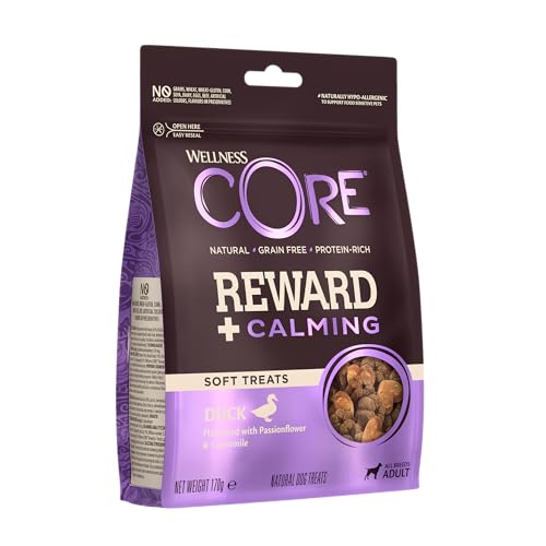 Wellness CORE Reward+ Calmant 170g, Canard/Camomille – Friandises pour Chiens, sans Céréales, Naturelles, Hypoallergénique, Riche en protéines, À Haute Teneur en...