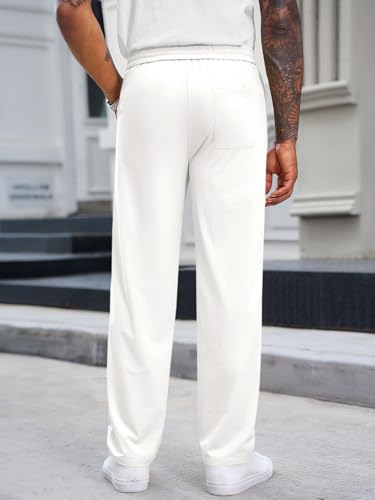 Runcati Mens Stretch Golf Pants Casual Slim Fit Dress Pants Elastic Waist Drawstring Lightweight Trousers4